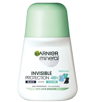 ГАРНИЕ ДЕЗОДОРАНТ РОЛ-ОН ДАМСКИ INVISIBLE  BLACK, WHITE & COLOR FRESH 50мл