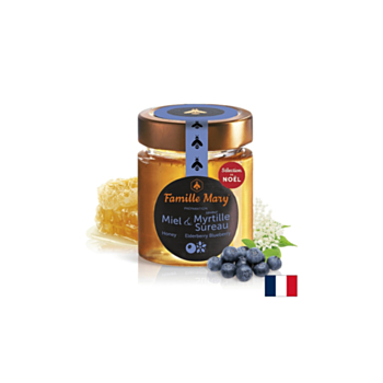 Акациев пчелен мед с аромат на боровинки и черен бъз, 170 g