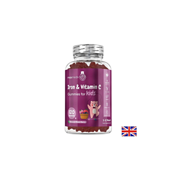 Анемия - Желязо 7 mg + Витамин С 10 mg (за деца), 120 желирани таблетки, с вкус на горски плодове 