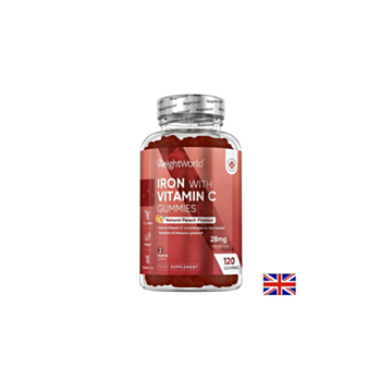 Анемия - Желязо + Витамин С Гъми, 120 желирани таблетки, с вкус на праскова 