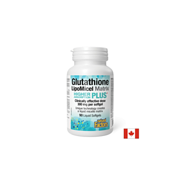 Антиоксидант - Глутатион LipoMicel Matrix, 300 mg x 90 софтгел капсули Natural Factors 62776508614