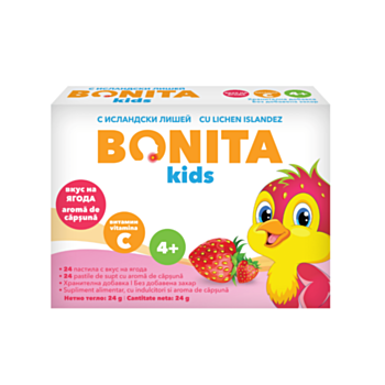 *БОНИТА КИДС ЯГОДА ПАСТИЛИ Х 24