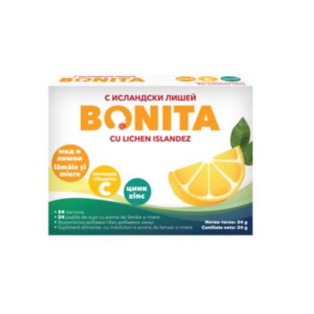 *БОНИТА МЕД И ЛИМОН ПАСТИЛИ Х 24 