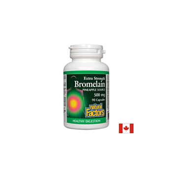 Bromelain/ Бромелаин 500 mg x 90 капсули Natural Factors 068958017358