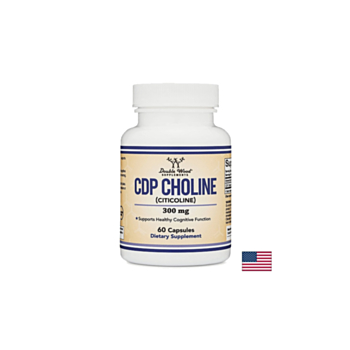 CDP Choline (Citicoline)/ Цитиколин, 300 mg, 60 капсули Double Wood 8687422207754