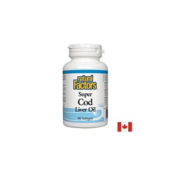 Super Cod Liver Oil/ Черен дроб на треска (масло) 1100 mg х 90 софтгел капсули Natural Factors 068958010205