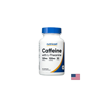 Енергия и добро настроение - Кофеин 100 mg + L-Теанин 100 mg, 30 капсули 810139572107