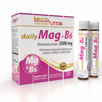 *ЛЕКОВИТА ДЕЙЛИ МАГ АМПУЛИ ЗА ПИЕНЕ МАГНЕЗИЙ 250МГ + ВИТАМИН Б6 Х 20