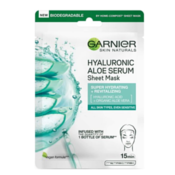 ГАРНИЕ ХАРТИЕНА МАСКА С ХИАЛУРОНОВА КИСЕЛИНА И АЛОЕ 28ГР