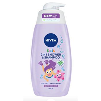 НИВЕА ДЕТСКИ ДУШ - ГЕЛ 2В1 ЧЕРВЕНИ ПЛОДОВЕ 500МЛ 84589 В