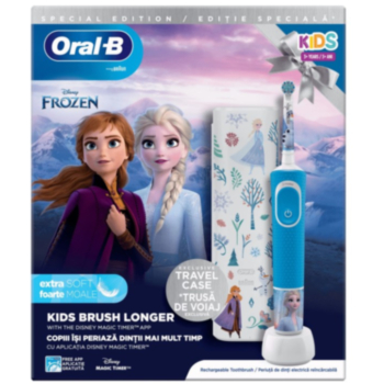 ОРАЛ-Б КОМПЛЕКТ ЕЛ. ЧЕТКА ЗА ЗЪБИ OB VIT D100 FROZ + КАЛЪФ