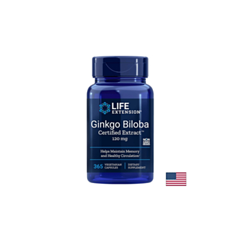 Ginkgo Biloba Certified Extract™ / Гинко билоба 120 mg х 365 капсули
