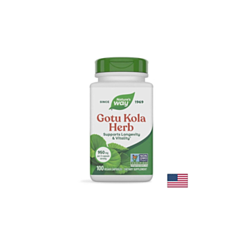 Студени крайници, кръвообращение - Готу Кола, 475 mg, 100 капсули Nature’s Way
