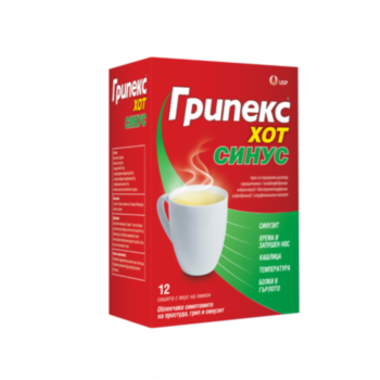 *ГРИПЕКС ХОТ СИНУС САШЕТА Х 12