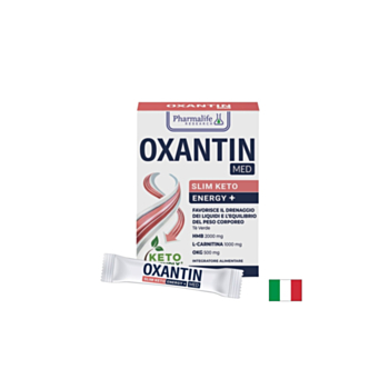HMB 2000 mg + L-Карнитин 1000 mg + Зелен чай – Контрол на теглото и кето баланс, Oxantin Med Slim Keto Energy+, 15 сашета