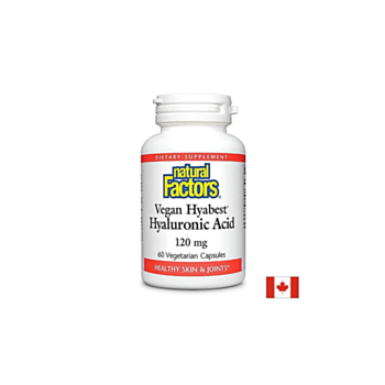 Хиалуронова киселина Hyabest® - За кожата и ставите, 120 mg, 60 капсули Natural Factors 068958026800