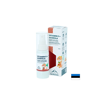 Имунитет - Витамин С + Ацерола, спрей с вкус на касис 30 ml/ 200 впръсквания Nordaid 4744272010652