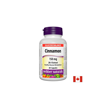 Канела - За балансирани нива на кръвната захар, 150 mg х 60 капсули 625273034370
