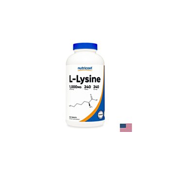 Херпес симплекс, кости и стави - Л-лизин, 240 таблетки Nutricost 810014672571