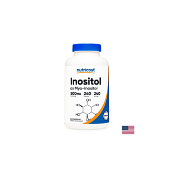 Хормонален дисбаланс - Инозитол (Мио Инозитол/Витамин В8), 500 mg/240 капсули Nutricost 810014671765