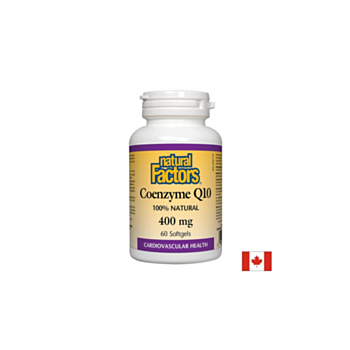 Coenzyme Q10 / Коензим Q10 400 mg х 60 софтгел капсули Natural Factors 068958207254