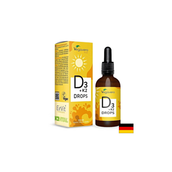 Кости и зъби - Витамин D3 + K2, 60 ml капки