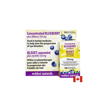 Кръвоносна система и зрение - Синя + Черна боровинка, 120 капсули 0625273051728