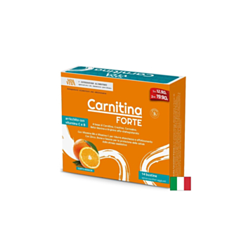 L-Карнитин Форте (с креатин, L-аргинин, L-карнозин, витамини и минерали) - Енергия и издръжливост, 14 сашета, с вкус на портокал 8052049554145