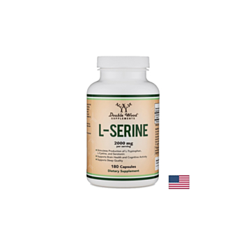 L-Serine/ L-серин, 180 капсули Double Wood 8687422207914