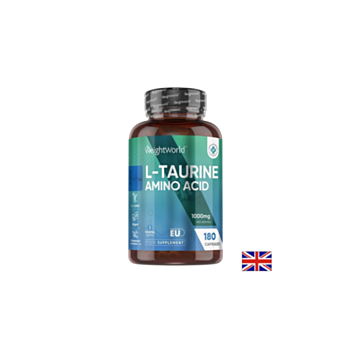 L-Таурин 500 mg – Енергия, издръжливост и сърдечно здраве, 180 капсули 