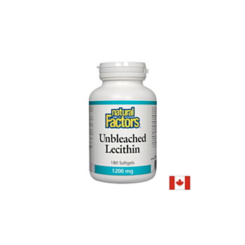 Lecithin Unbleached/ Лецитин (неизбелен) 1200 mg х 180 софтгел капсули Natural Factors 068958026015