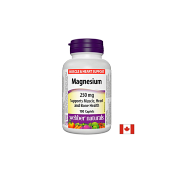 Magnesium/ Магнезий 250 mg x 100 каплети Webber Naturals 625273031638