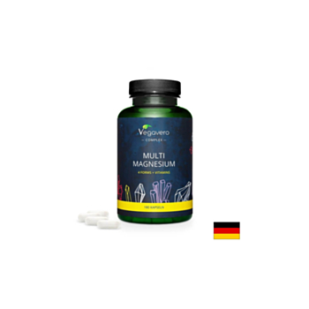 Multi Magnesium - Мулти магнезий с витамини В2 и В6, 180 капсули Vegavero