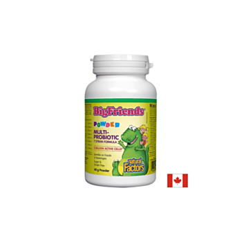 Multi-Probiotic Powder Big Friends®/ Мулти пробиотик за деца 3 млрд. активни пробиотици x 60 g пудра Natural Factors 068958018515