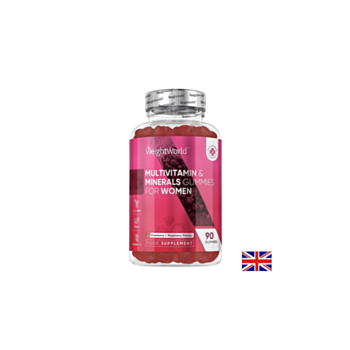 Мултивитамини и Минерали за жени, 90 желирани таблетки с вкус на ягода и малина 