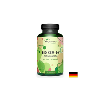 Нервна система - BIO KSM-66 Ашваганда + Цинк и Витамин С, 90 капсули