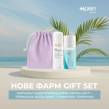 НОВЕ ФАРМ GIFT SET МИРАКЪЛ ХИДРАТИРАЩ КРЕМ-СЕРУМ 40ГР + ТЕРМАЛНА ВОДА 50МЛ + ПАМУЧНА ТОРБИЧКА