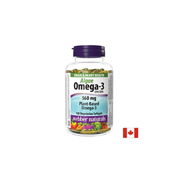 Омега-3 от водорасли (веган) – За памет, концентрация и сърдечна функция, 560 mg, 120 капсули 