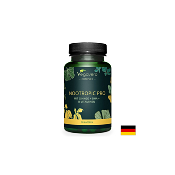 Памет и концентрация - Ноотропик Про с гинко билоба, DHA и витамини В, 90 капсули Vegavero