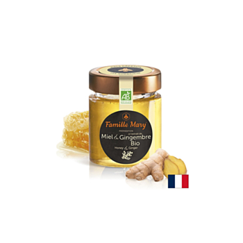 Пчелен акациев мед + Джинджифил БИО - Miel Gingembre BIO, 170 g