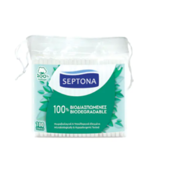 СЕПТОНА КЛЕЧКИ ЗА УШИ Х 100БР. БИОРАЗГРАДИМИ