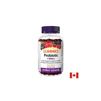 Пробиотик Гъми 5 млрд. активни пробиотици, 60 желирани таблетки, с вкус на горски плодове 0625273039436
