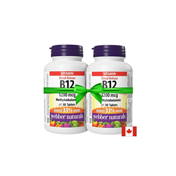 Промо пакет  Витамин В12 1200 µg (метилкобаламин)  х 80 таблетки с удължено освобождаване - 2 броя 625273669237