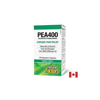 Против болка и възпаление - ПЕА (палмитоелетаноламид), 400 mg x 90 V капсули Natural Factors 068958027005