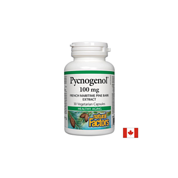 Pycnogenol® - Пикногенол, 100 mg, 30 V-капсули Natural Factors 068958020914
