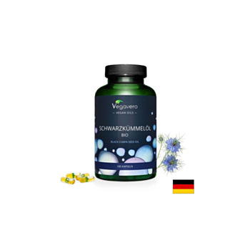 Schwarzkümmelöl Bio/ Черен кимион (масло от семена органик), 180 капсули, 100% Vegan Vegavero