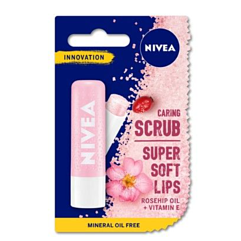 НИВЕА ЕКСФОЛИАНТ ЗА УСТНИ СТИК С МАСЛО ОТ ШИПКА 4,8 ГР.  Х