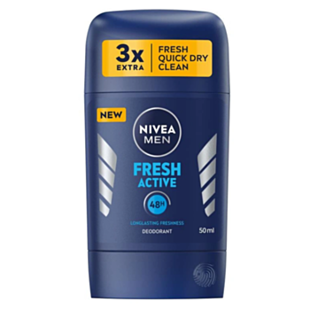НИВЕА ДЕЗОДОРАНТ СТИК МЪЖКИ FRESH ACTIVE 50МЛ 83142 В