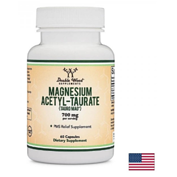 Magnesium Acetyl-taurate (TAURO-MAG®)/ Магнезий ацетил таурат, 60 капсули Double Wood