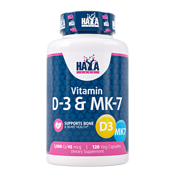 ХАЯ ЛАБС ВИТАМИН Д3 1000IU & MK-7 ВЕГАН КАПС. 45МГ Х 120 С